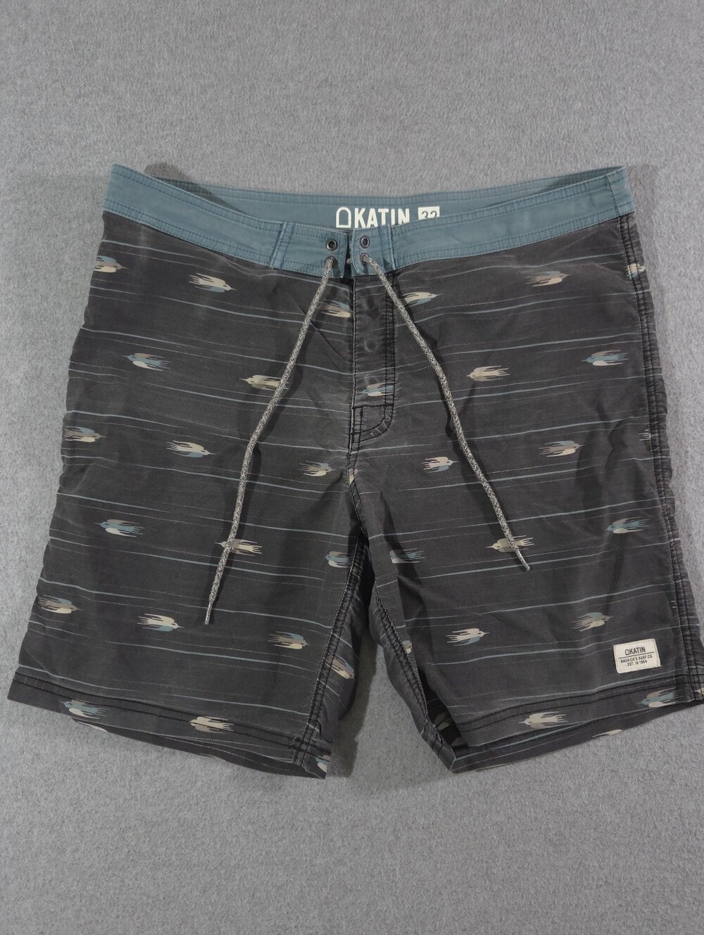 Katin Board Shorts Men's 32 Blue Swim Trunks Hybrid Resortwear Beach Surf